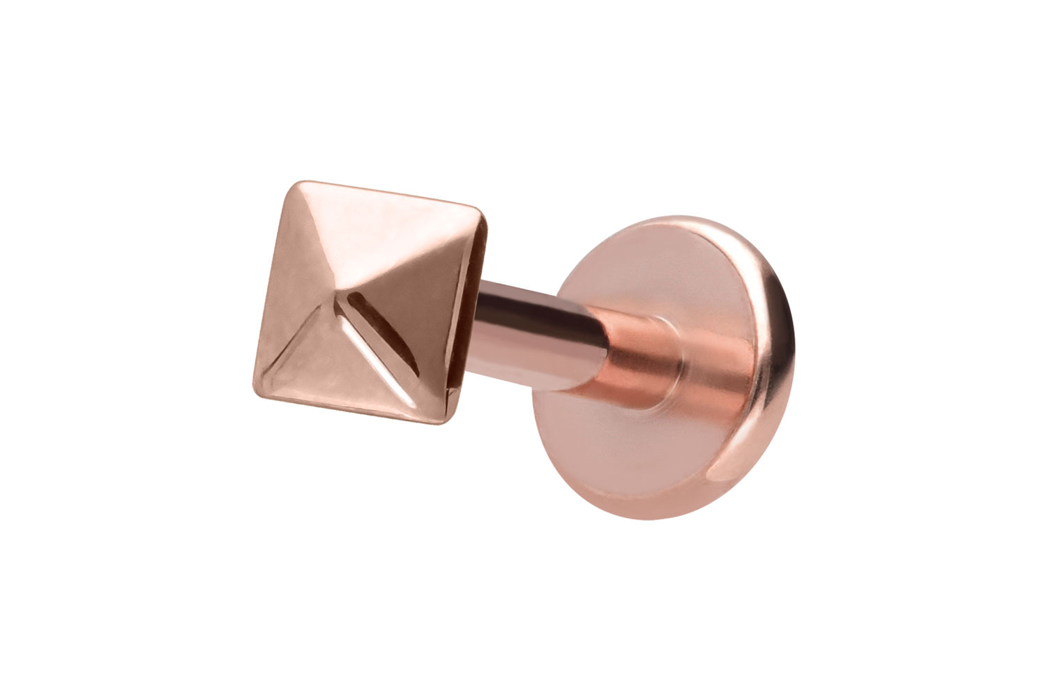 Titan Labret Piercing mit Innengewinde PYRAMIDE